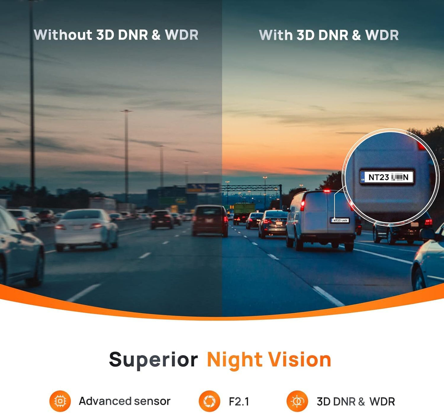 Wifi Camara Seguridad Para Auto Record Accidentes Salpicadero Dash Cam 1296P QHD
